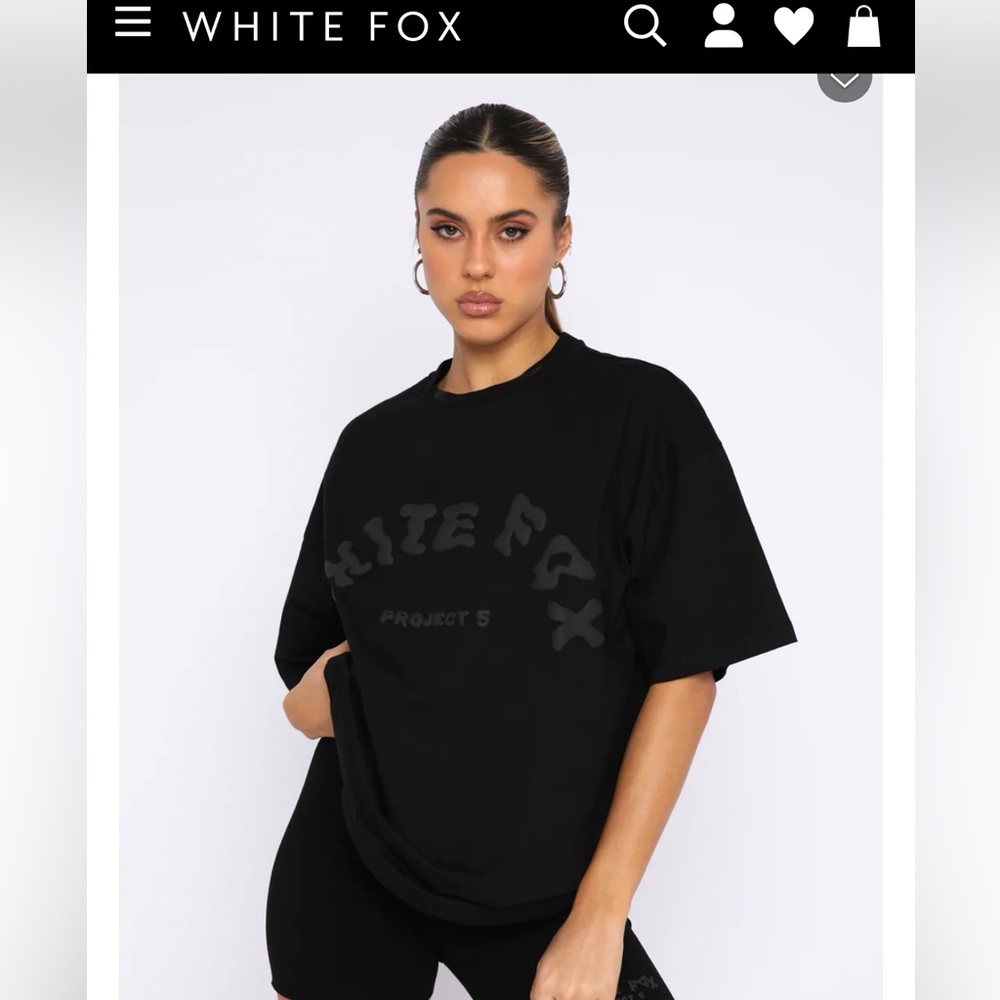 White Fox project 5 oversized tee in color Ink - L/XL never worn tags still on